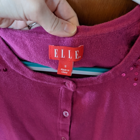 Purple/Fushia-ish Sequin Cardigan - Picture 3 of 9